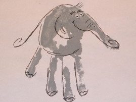 Hand Print Elephant