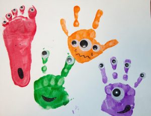 hand print monster & aliens