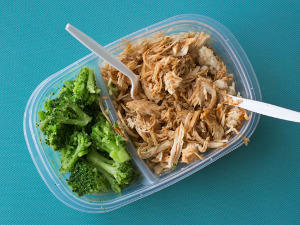 tuna & rice salad with broccoli lunch
