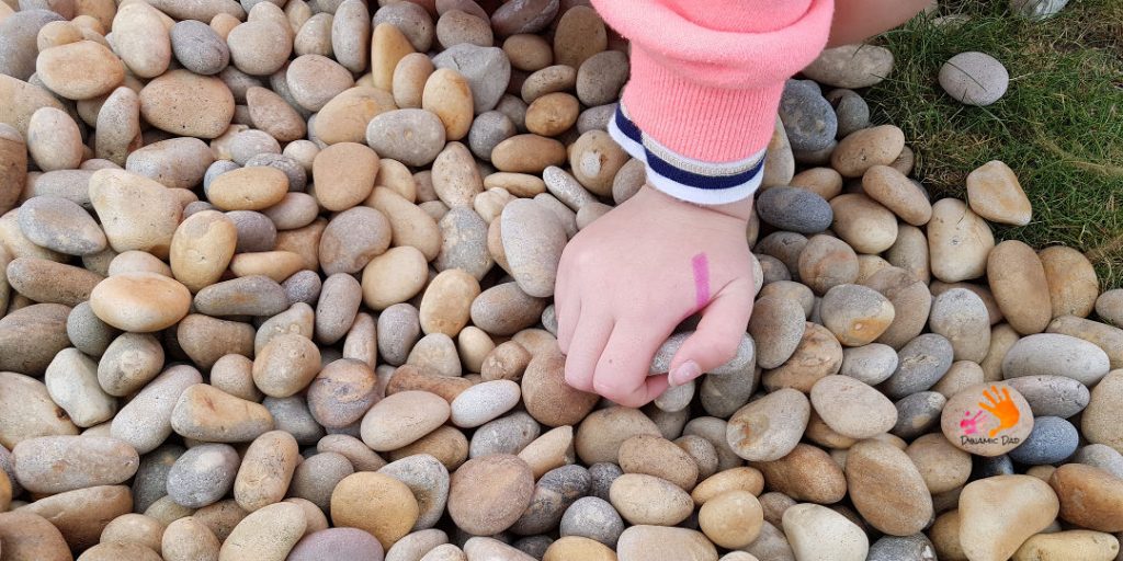 Choosing rocks - Rock Hunting - Dynamic Dad