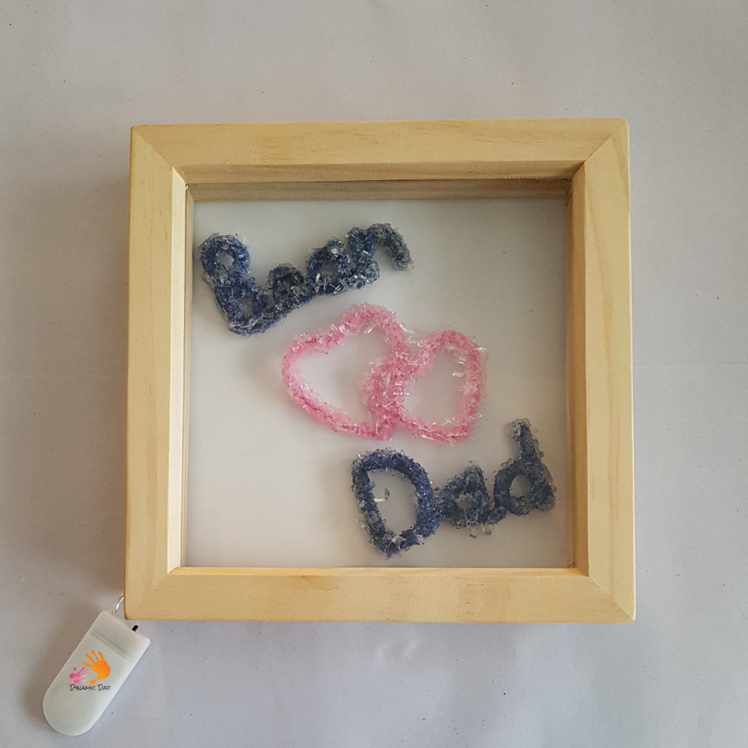 Framed Pipe Cleaner Crystal Names - Dynamic Dad