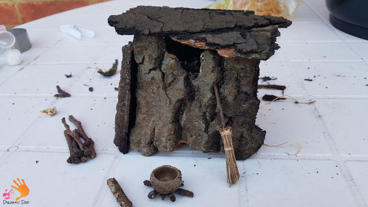 Trial witches hut - how to make a fairy house - dynamic dad