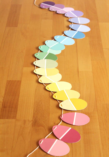 paint chip easter garland long