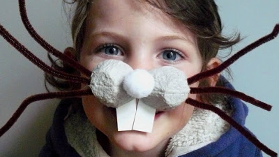 super simple easter bunny crafts for kids wearable Easter bunny nose mask