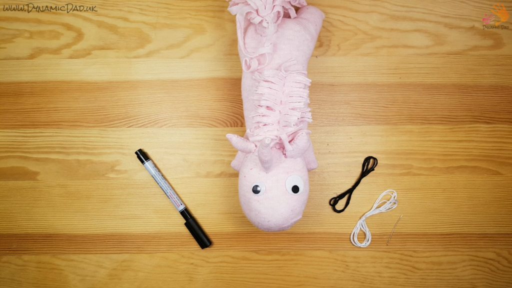 Step 13 for How to make a Sock Unicorn by Dynamic Dad