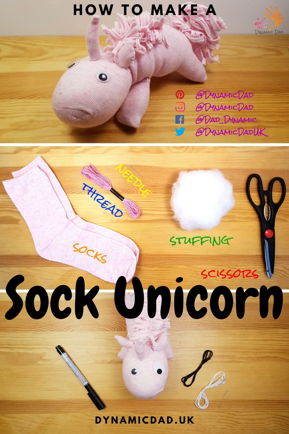 How to make a Sock Unicorn - Dynamic Dad