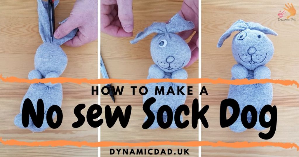 How to make a no sew sock dog - Dynamic Dad